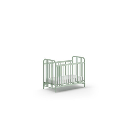 Lit bébé BASTIAN 60 x 120 cm - Métal, vert olive