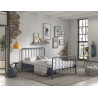 Lit BASTIAN 140 x 200 cm - Métal, bleu