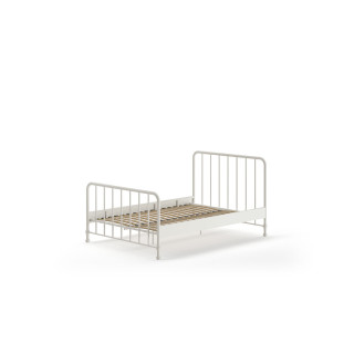 Lit BASTIAN 140 x 200 cm - Métal, blanc