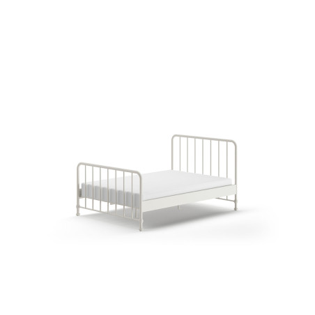 Lit BASTIAN 140 x 200 cm - Métal, blanc