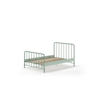 Lit BASTIAN 140 x 200 cm - Métal, vert olive