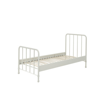 Lit BASTIAN 90 x 200 cm - Métal, blanc