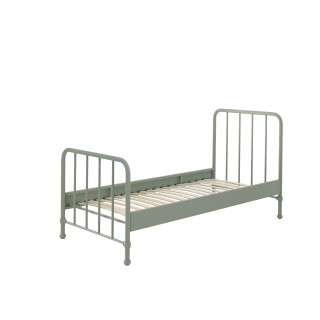 Lit BASTIAN 90 x 200 cm - Métal, vert olive