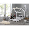 Lit ATREYU 90 x 200 cm - Pin massif, blanc