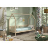 Lit avec grille ATREYU 90 x 200 cm - Pin massif, nature
