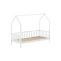 Lit avec grille ATREYU 90 x 200 cm - Pin massif, blanc