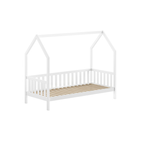 Lit avec grille ATREYU 90 x 200 cm - Pin massif, blanc