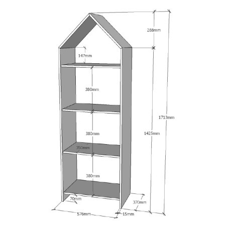 Armoire ouverte ZAZIE - MDF, blanc