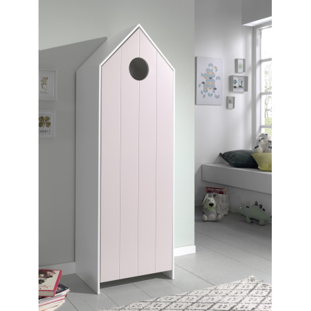Armoire ZAZIE - MDF, rose