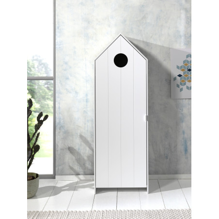 Armoire ZAZIE - MDF, blanc (laqué) - CSBH1114