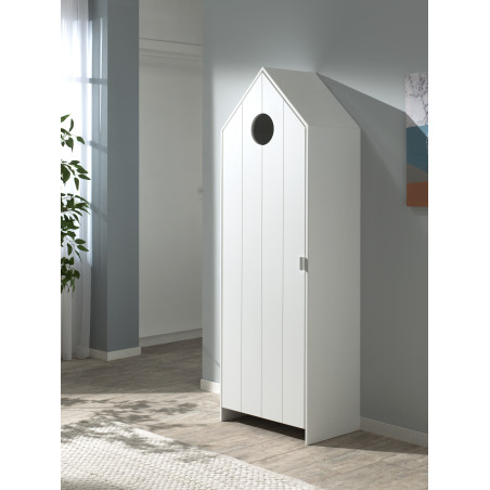 Armoire ZAZIE - MDF, blanc (laqué) - CSBH1114