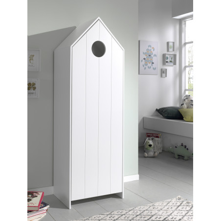 Armoire ZAZIE - MDF, blanc (laqué) - CSBH1114