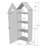 Armoire ZAZIE - MDF, blanc (laqué) - CSBH1114