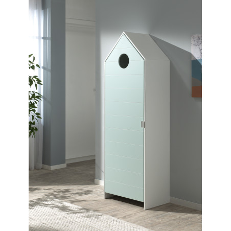 Armoire mint ZAZIE - MDF, menthe verte