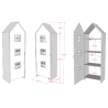 Armoire ZAZIE - MDF, blanc (laqué) - CSBR1314