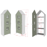 Armoire entangled ZAZIE - MDF, vert
