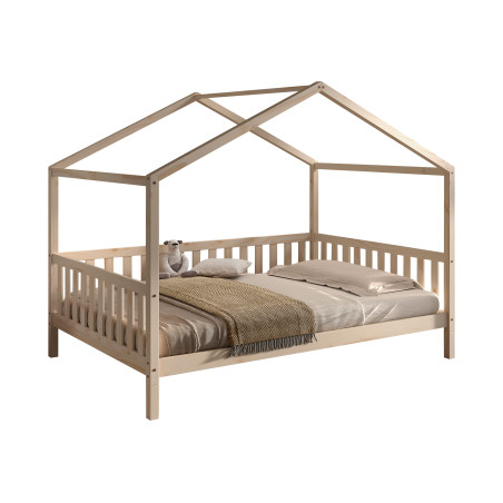 Lit sebastien lit cabane SEBASTIEN DUO 140 x 200 cm - Pin massif, nature