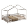 Lit sebastien lit cabane SEBASTIEN DUO 140 x 200 cm - Pin massif, blanc