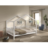 Lit sebastien lit cabane SEBASTIEN DUO 140 x 200 cm - Pin massif, blanc
