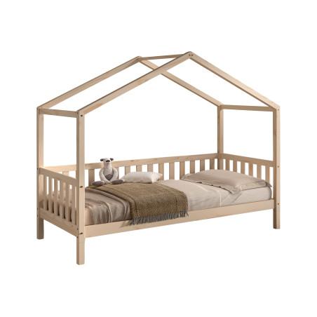Lit sebastien lit cabane SEBASTIEN DUO 90 x 200 cm - Pin massif, nature