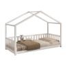 Lit sebastien lit cabane SEBASTIEN DUO 90 x 200 cm - Pin massif, blanc