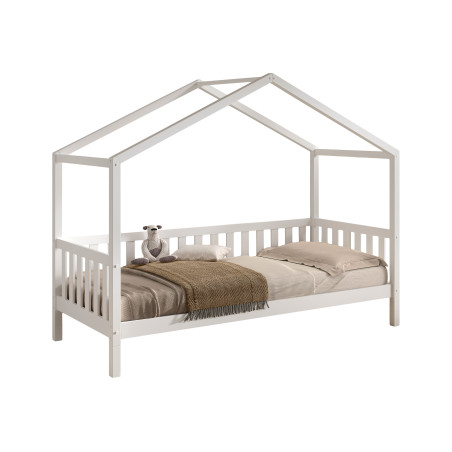 Lit sebastien lit cabane SEBASTIEN DUO 90 x 200 cm - Pin massif, blanc