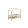 Lit cabane junior SEBASTIEN 70 x 140 cm - Pin massif, nature