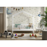 Lit cabane junior SEBASTIEN 70 x 140 cm - Pin massif, blanc