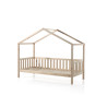 Lit cabane avec grille SEBASTIEN 90 x 200 cm - Pin massif, nature