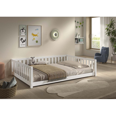 Lit sebastien lit capitaine SEBASTIEN DUO 140 x 200 cm - Pin massif, blanc