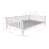 Lit sebastien lit capitaine SEBASTIEN DUO 140 x 200 cm - Pin massif, blanc