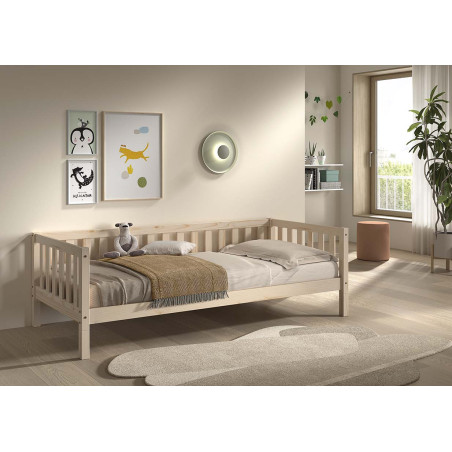 Lit sebastien lit capitaine SEBASTIEN DUO 90 x 200 cm - Pin massif, nature