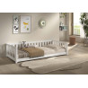 Lit sebastien lit capitaine SEBASTIEN DUO 90 x 200 cm - Pin massif, blanc