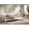 Lit sebastien lit capitaine SEBASTIEN DUO 90 x 200 cm - Pin massif, blanc