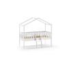 Lit cabane avec échelle SEBASTIEN 90 x 200 cm - Pin scandinave, blanc
