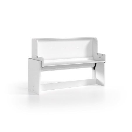 Lit bureau CLOTAIRE 90 x 200 cm - Panneaux de particules, blanc