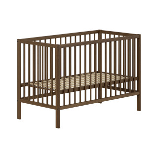 Lit bébé noix RUFUS 60 x 120 cm - Hêtre, noyer