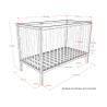 Lit bébé noix RUFUS 60 x 120 cm - Hêtre, noyer
