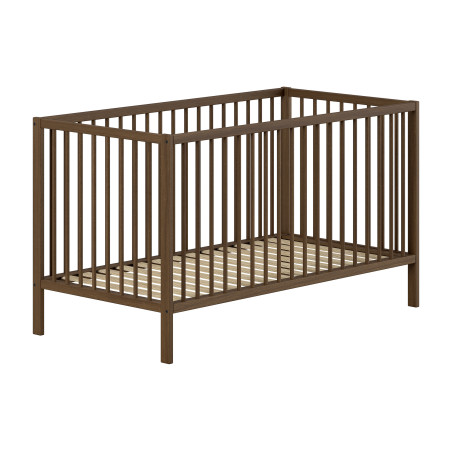 Lit bébé/junior noix RUFUS 70 x 140 cm - Hêtre, noyer