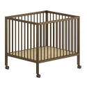 Parc bébé noix RUFUS 95 x 75 cm - Hêtre, noyer