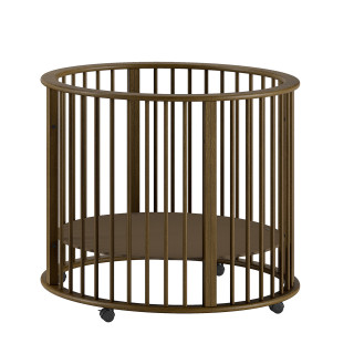 Parc bébé rufus parc bébé ø 90 cm noix RUFUS ROND - Hêtre, noyer