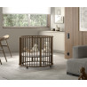Parc bébé rufus parc bébé ø 90 cm noix RUFUS ROND - Hêtre, noyer