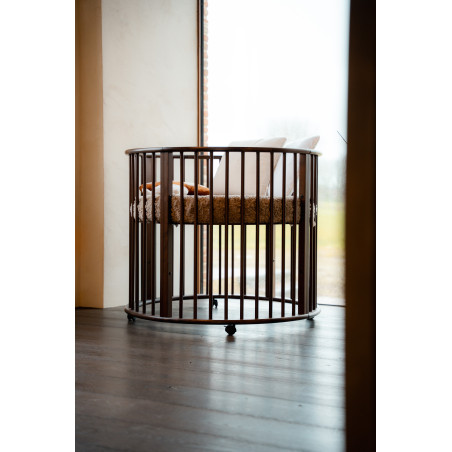 Parc bébé rufus parc bébé ø 90 cm noix RUFUS ROND - Hêtre, noyer