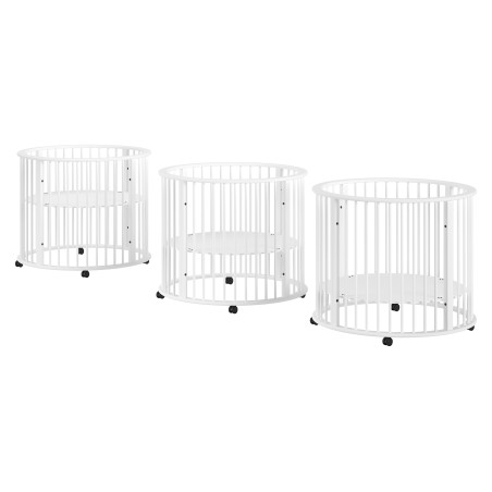 Parc bébé rufus parc bébé ø 90 cm RUFUS ROND - Hêtre, blanc