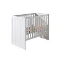 Lit bébé ALCESTE 60 x 120 cm - Pin massif, blanc