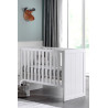 Lit bébé ALCESTE 60 x 120 cm - Pin massif, blanc