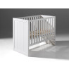 Lit bébé ALCESTE 60 x 120 cm - Pin massif, blanc