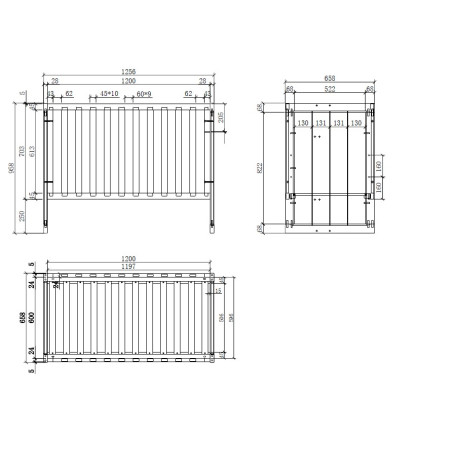 Lit bébé ALCESTE 60 x 120 cm - Pin massif, blanc