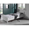 Lit ALCESTE 90 x 200 cm - Pin massif, blanc