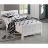 Lit ALCESTE 90 x 200 cm - Pin massif, blanc